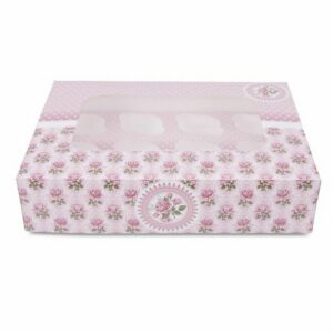 STÄDTER Kuchentransportbox Muffinbox Rosengarten für 12 Muffins